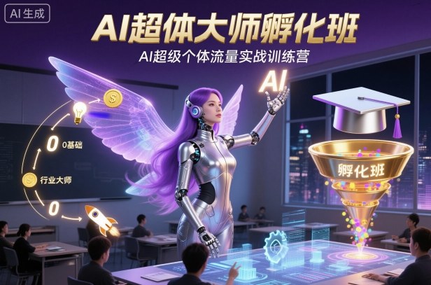 AI超体大师孵化班，AI超级个体流量实战训练营-创米星球V8.1