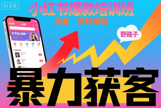 小红书爆款培训班，小红书获客野路子流量打法，暴力持续获客-创米星球V8.1