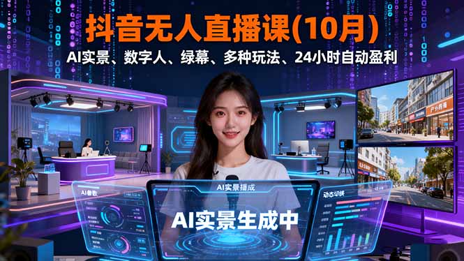 抖音无人直播课(10月-创米星球V8.1