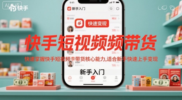 快手短视频带货，快速掌握快手短视频带货核心能力，适合新手快速上手变现-创米星球V8.1