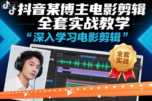 抖音某博主电影剪辑全套实战教学，深入学习电影剪辑-创米星球V8.1