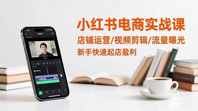 小红书电商实战课：店铺运营/视频剪辑/流量曝光，新手快速起店盈利-创米星球V8.1