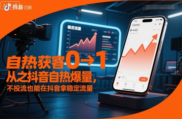 自热获客从0到1之抖音自热爆量，不投流也能在抖音拿稳定流量-创米星球V8.1