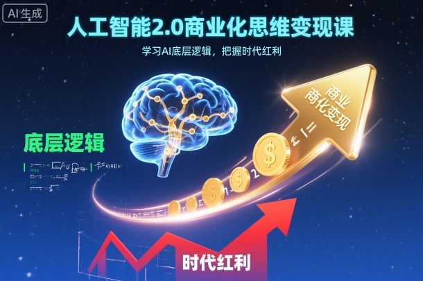 人工智能2.0商业化思维变现课，学习AI底层逻辑，把握时代红利-创米星球V8.1
